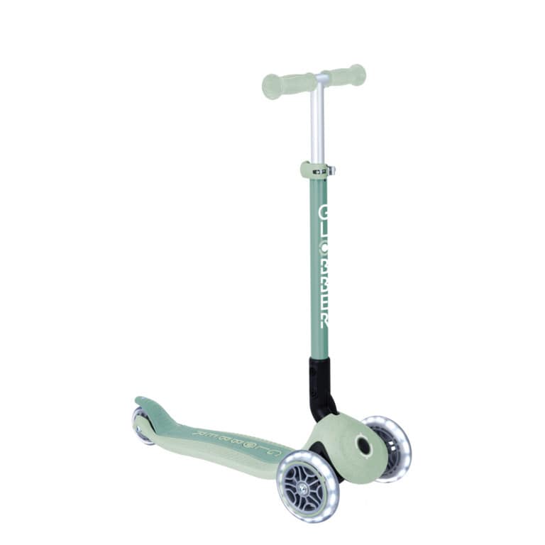 Globber Foldable Lights Eco Kinder Scooter Grün, , Größe: ONE SIZE