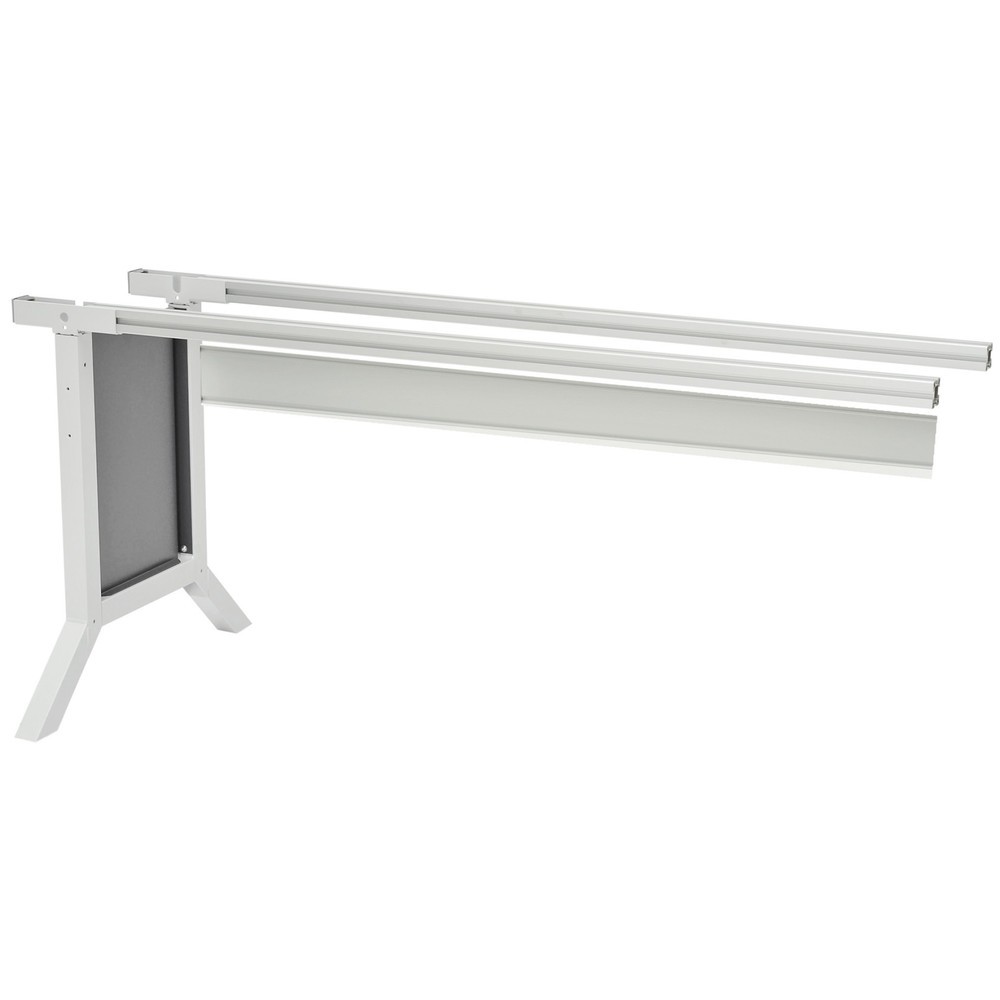 Bedrunka+Hirth Arbeitsplatzsystem, Anbautisch, elektrische Höhenverstellung, fenstergrau