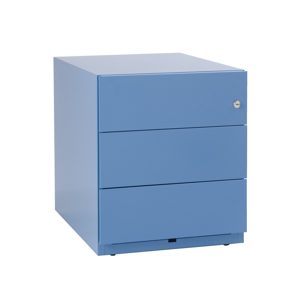 Rollcontainer Note™, HxBxT 495 x 420 x 565, 3 Schubladen, blau