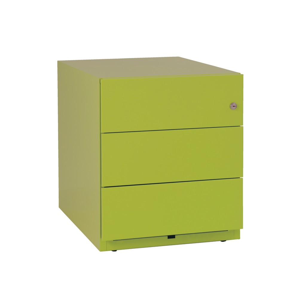 Rollcontainer Note™, HxBxT 495 x 420 x 565, 3 Schubladen, grün