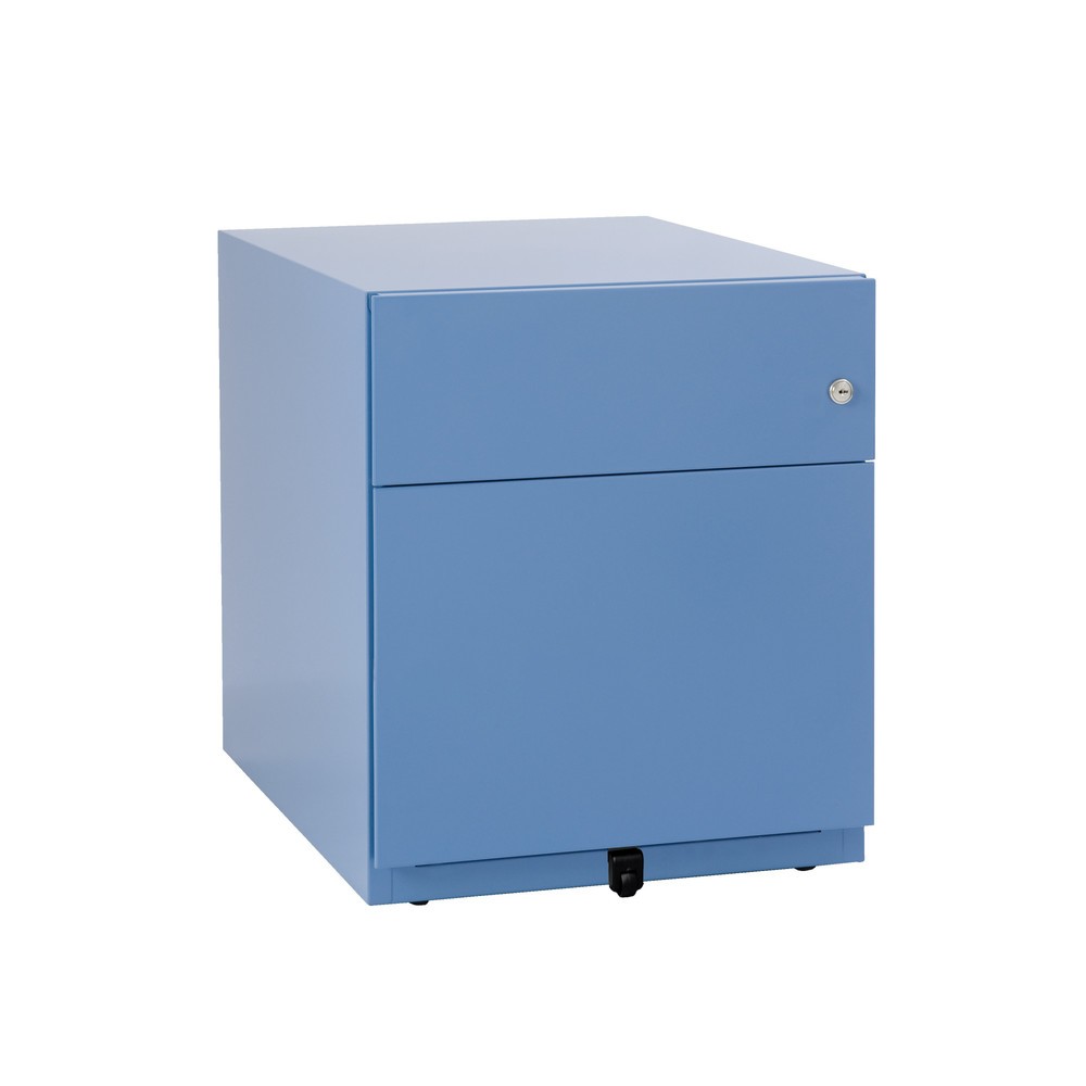 Rollcontainer Note™ mit Hängeregister und Schublade, HxBxT 495 x 420 x 565 mm, blau