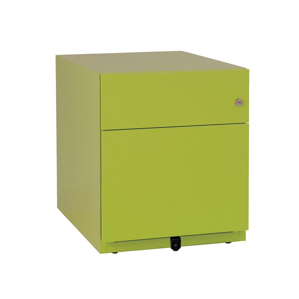 Rollcontainer Note™ mit Hängeregister und Schublade, HxBxT 495 x 420 x 565 mm, grün