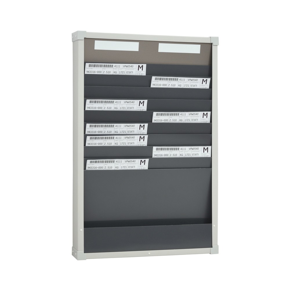 EICHNER Karten-Sortiertafel, 2 Reihen je 10 Fächer, HxB 750 x 490 mm