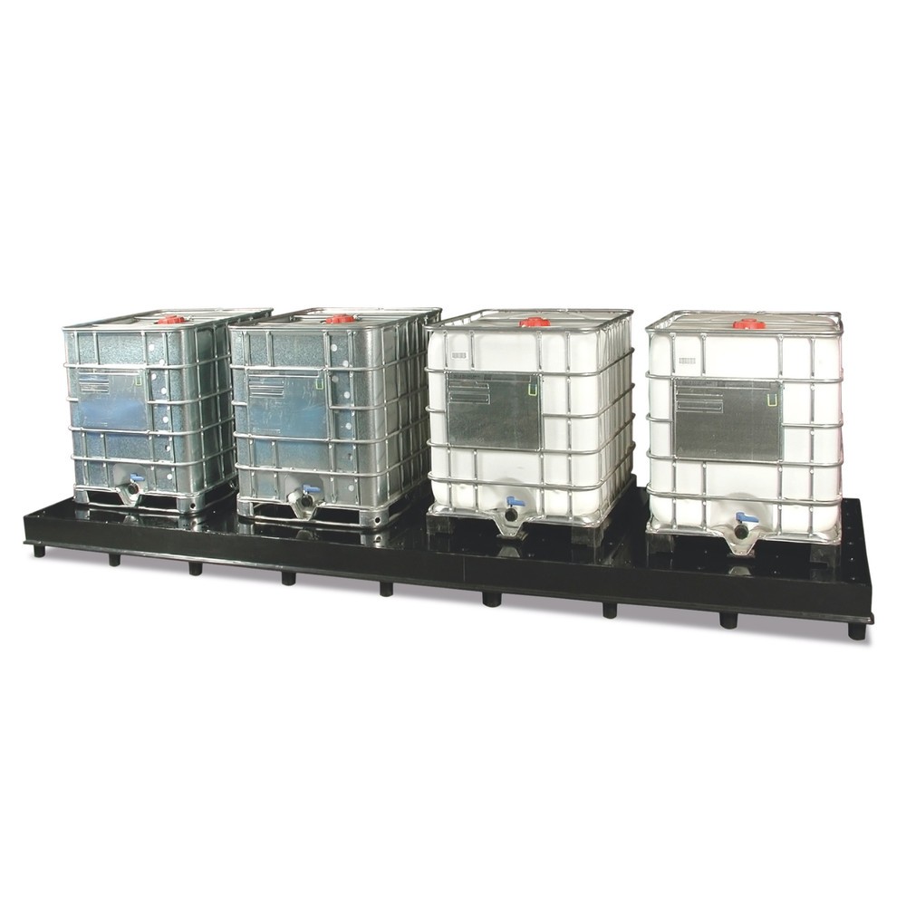 Weber Kunststofftechnik Auffangwanne aus PE, IBC-Station, inkl. Lochplatte, HxBxT 290 x 5.170 x 1.720 mm