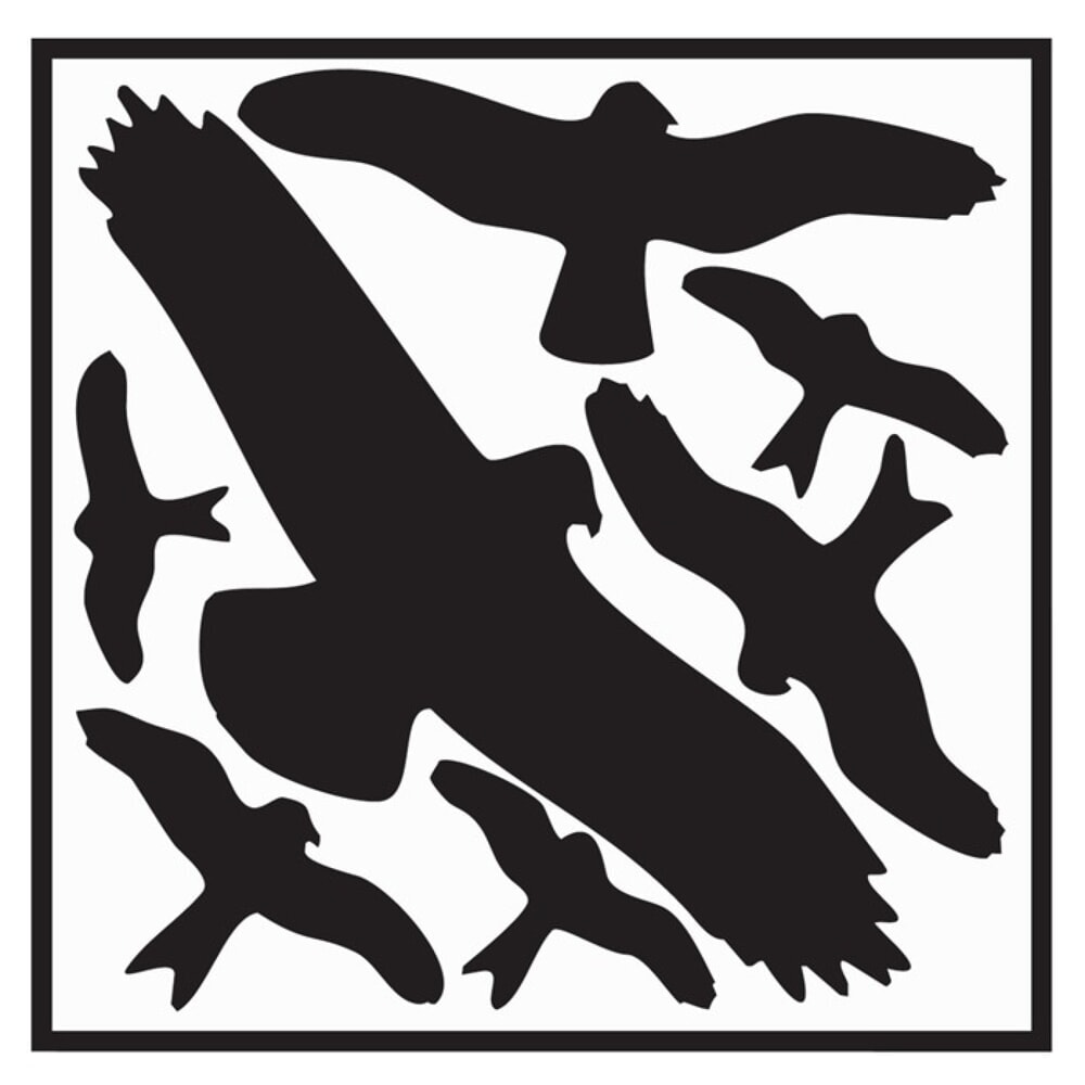 Aufkleber, Vogelschutzset, Vogelsymbole, L290xB320 mm, Folie selbstklebend