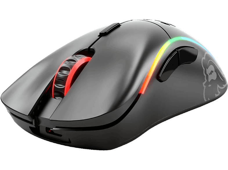 GLORIOUS PC GAMING RACE Model D (Wireless) - Gaming Maus, Kabellos, Optisch mit Leuchtdioden, 19000 dpi, Matte Black