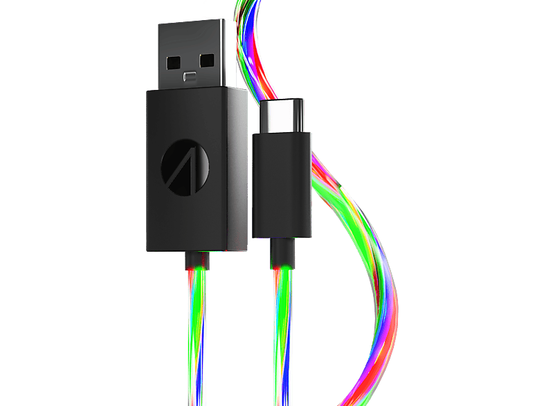 STEALTH Light Up Twin - USB-C Ladekabel (Schwarz/Mehrfarbig)