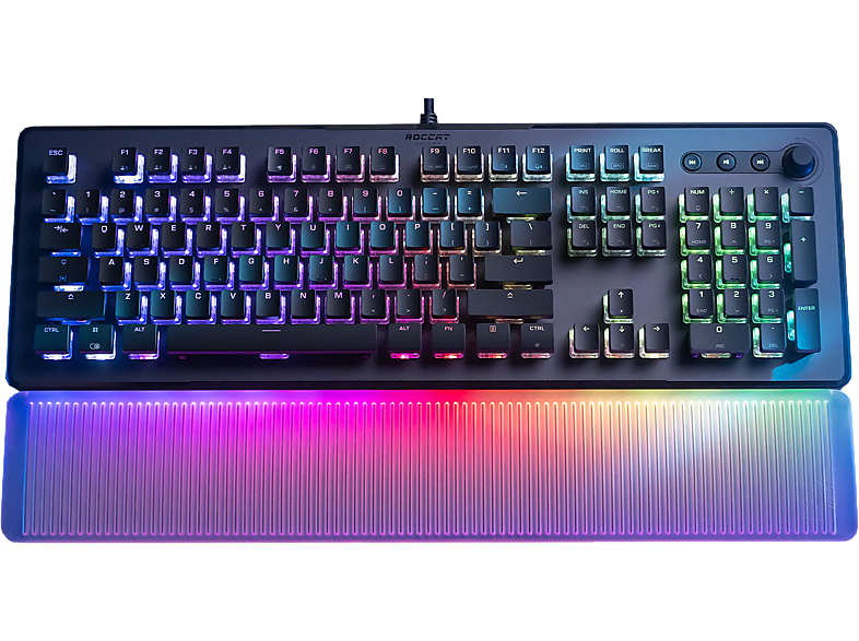 ROCCAT Vulcan II Max Red Switch - Max, Kabelgebunden, QWERTZ, Full size, Titan Optical, Schwarz