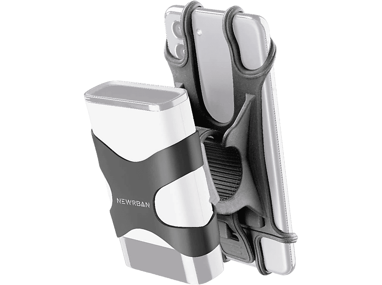 NEWRBAN 2in1 Combo Set - Smartphone und Powerbank Halterung (Schwarz)