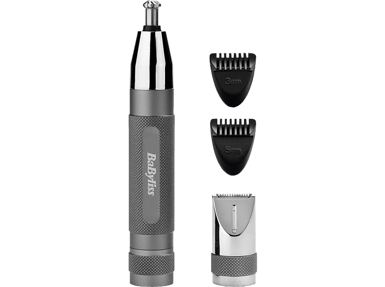BABYLISS E116E Super-X Metal - Nasen-, Ohrhaar und Augenbraunentrimmer (Silber)