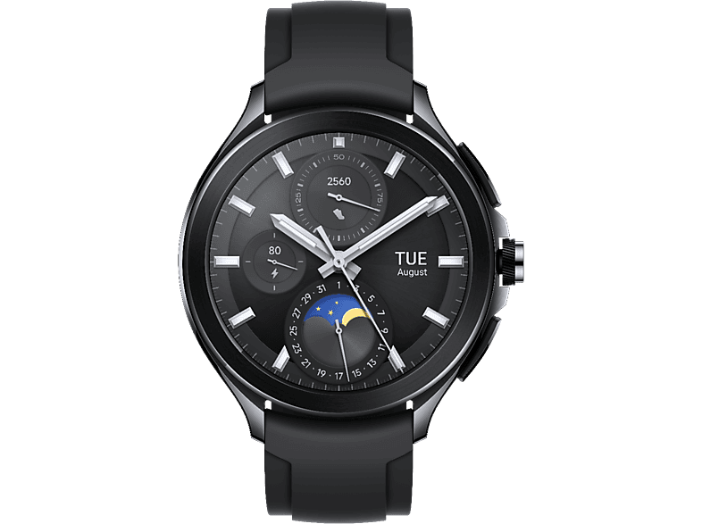 XIAOMI Watch 2 Pro BT - Smartwatch (135-205 mm, Fluorkautschuk, Schwarz)