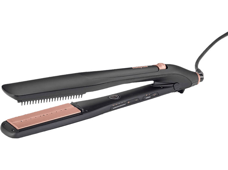 BABYLISS ST596E Steam - Haarglätter (Schwarz)