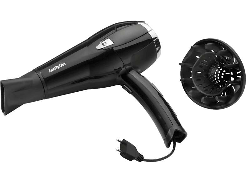 BABYLISS D374DCHE Retracord System - Haartrockner (Schwarz)