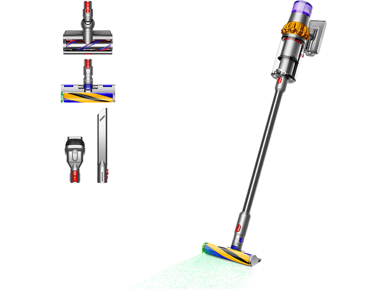DYSON V15 Detect Absolute - Akku-Staubsauger (Nickel Satin Gelb/Glanz Nickel)