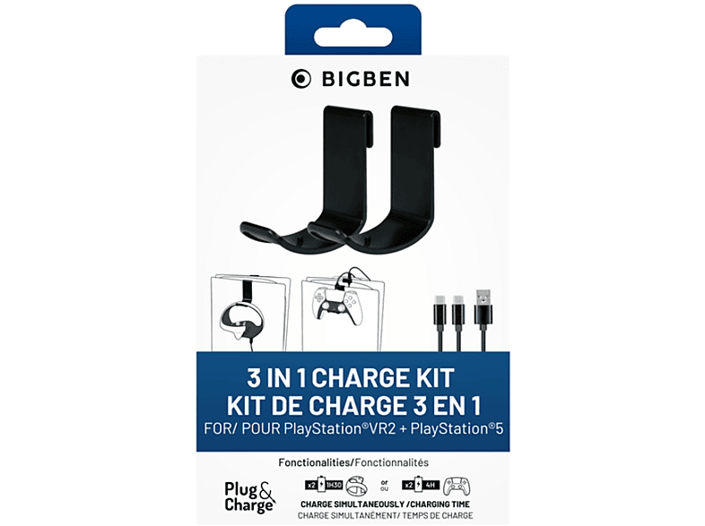 BIG BEN PlayStation VR2 - Ladeset 3 in 1 (Schwarz)