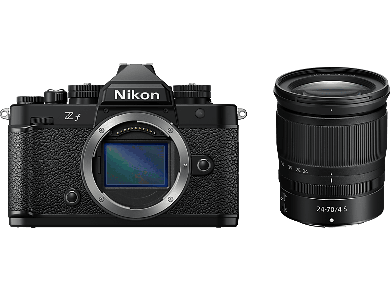 NIKON Z f Body + NIKKOR 24-70mm f/4 S Systemkamera mit Objektiv 24 - 70 mm, 8 cm Display Touchscreen, WLAN