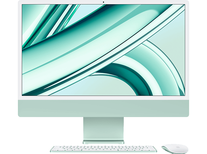 APPLE iMac (2023) M3, All-in-One-PC, mit 24 Display, Apple M3 Prozessor, 8 GB RAM, 512 SSD, GPU, Green macOS
