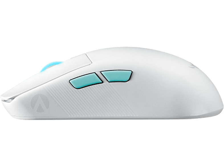 ASUS ROG Harpe Ace Aim Lab Edition - Gaming Maus, Kabellos und Kabelgebunden, Optisch mit Laserdioden, 36000 dpi, Weiss