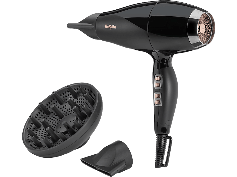 BABYLISS Air Power Pro 2300 - Haartrockner (Schwarz/Rose)