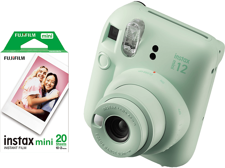 FUJIFILM instax mini 12 Starter Kit - Sofortbildkamera Mint Green