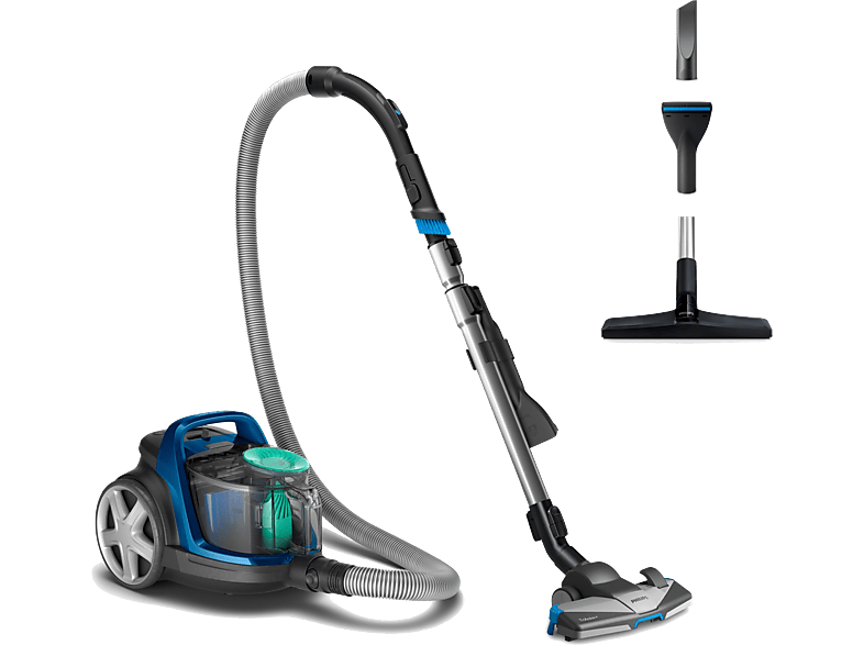 PHILIPS PowerPro Active FC9552/19 - Beutelloser Staubsauger (Schwarz/Blau)