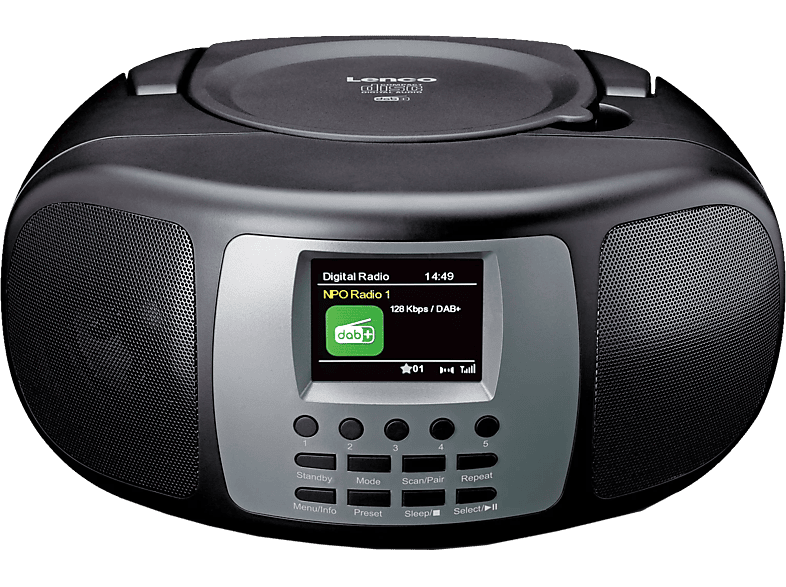 LENCO SCD-860BK - Tragbares DAB+/FM-Radio mit Bluetooth (DAB, DAB+, FM, Schwarz)