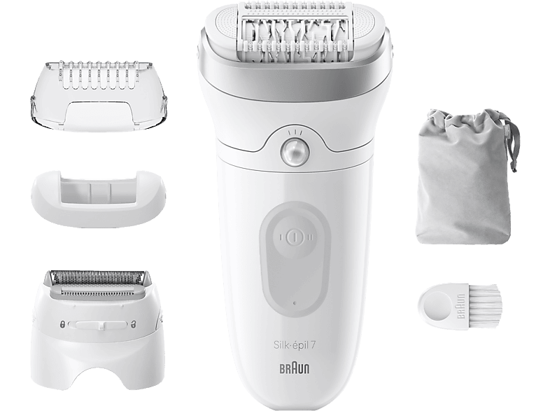 BRAUN Silk-épil 7 7-041 - Epilierer (Weiss/Grau)
