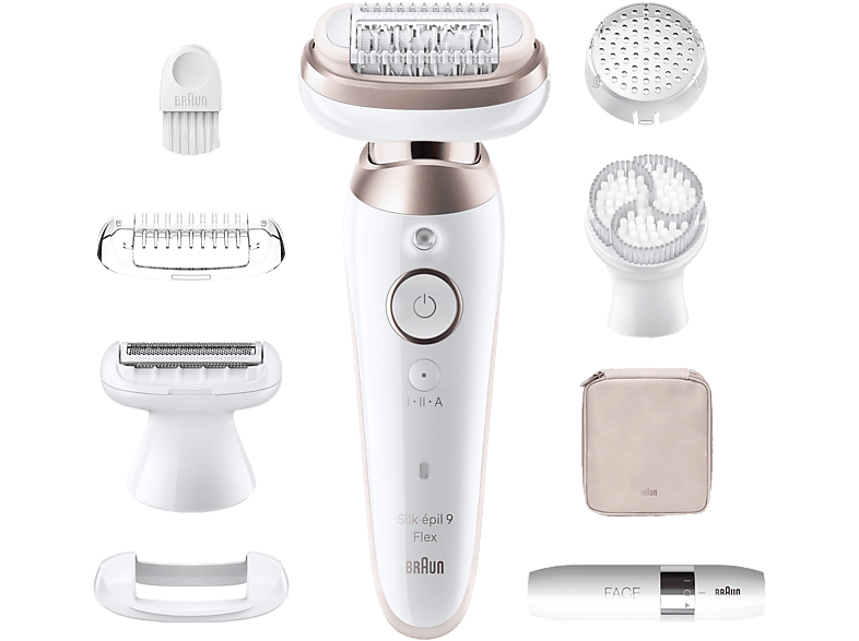BRAUN Silk-épil 9 Flex 9-360 3D - Epilierer (Weiss/Gold)