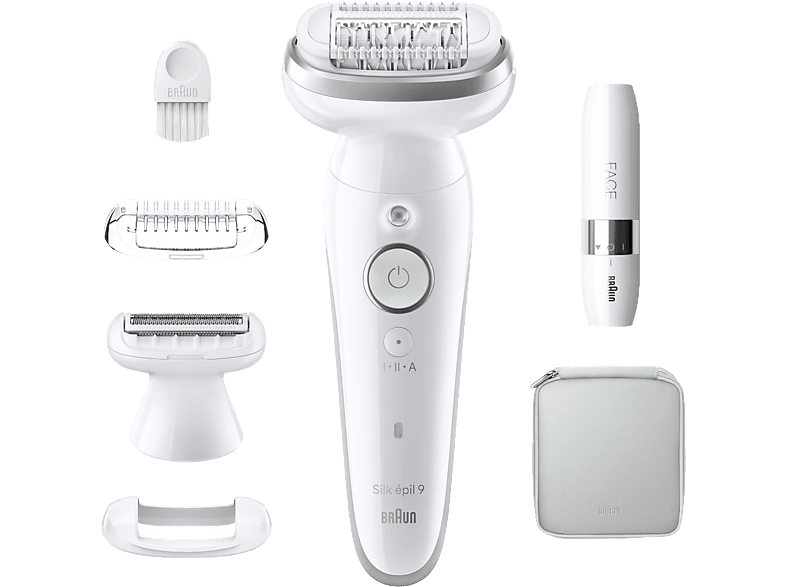 BRAUN Silk-épil 9 9-341 - Epilierer (Weiss/Silber/Grau)