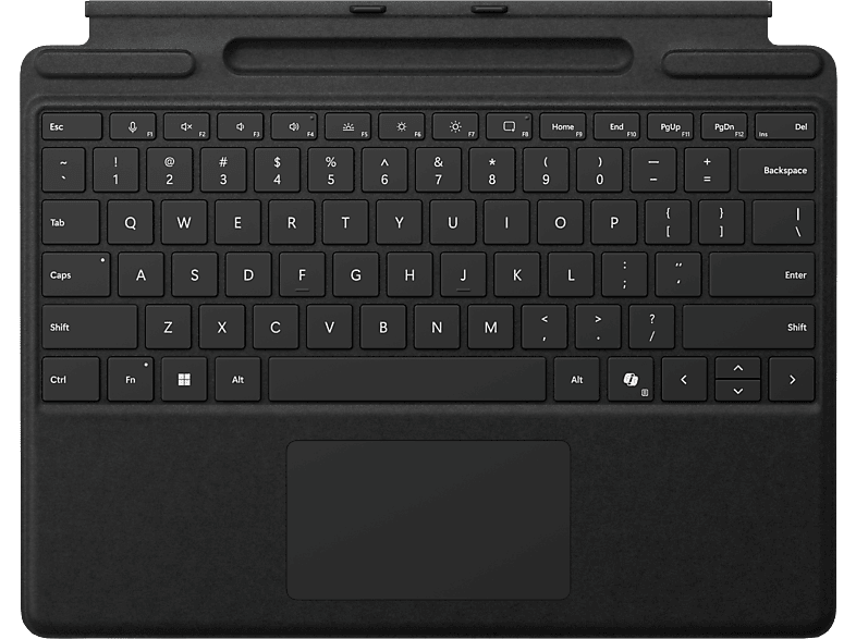 MICROSOFT Surface Pro Keyboard mit Stiftaufbewahrung Tastatur Schwarz