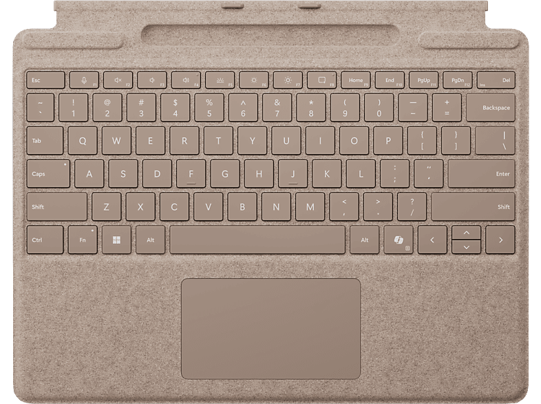 MICROSOFT Surface Pro Keyboard mit Stiftaufbewahrung Tastatur Graubeige