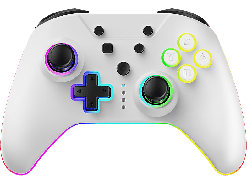 ARMOR3 NuRivalNuRival Light Up Wireless Controller Weiss für Nintendo Switch, Switch OLED, Lite