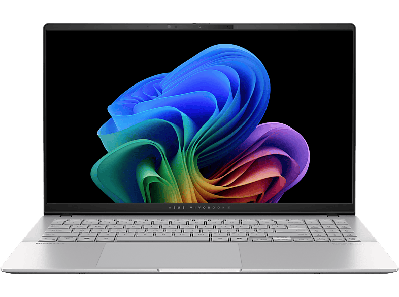 ASUS Vivobook S 15 OLED S5507QA-MA013W, Notebook, mit 15.6 Display, Qualcomm® Snapdragon® X Plus Prozessor (bis zu 3.4 GHz), 16 GB RAM, 1 TB SSD, Qualcomm Adreno™ Onboard Graphics, Cool Silver, Windows 11 Home