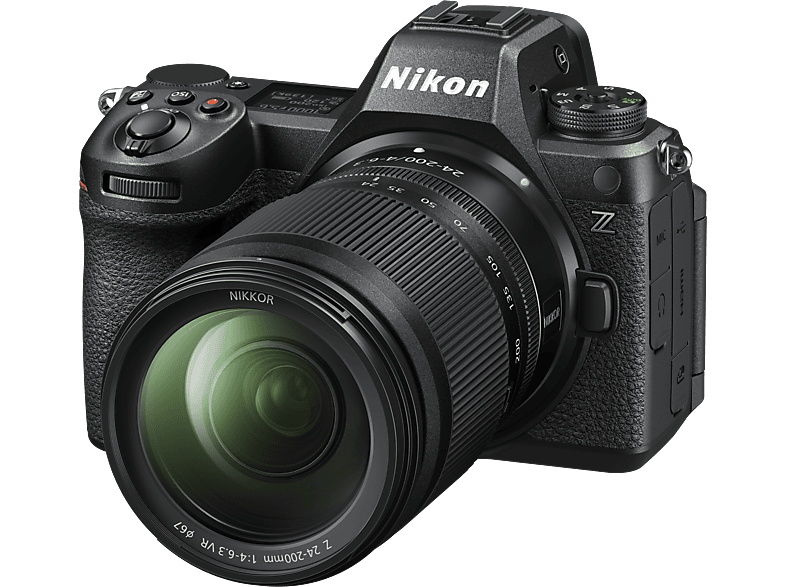 NIKON Z 6III Body + NIKKOR 24-200mm f/4-6.3 VR Systemkamera mit Objektiv 24 - 200 mm, 8 cm Display Touchscreen, WLAN