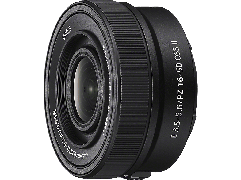 SONY E PZ 16-50 mm F3.5-5.6 OSS II 16 - 50 f/3.5 f/5.6 (Kleinste Blende f/22 f/36) E, PZ, OSS, Circulare Blende, ASPH, ED, LM (Zoomobjektiv für Sony E-Mount, Schwarz)