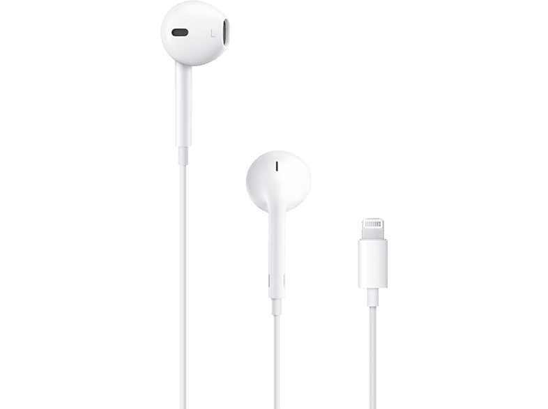 APPLE EarPods (Lightning Anschluss), In-ear Kopfhörer Weiss