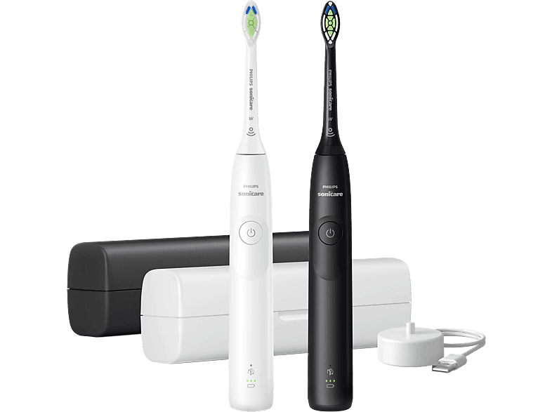 PHILIPS SONICARE HX7109/01 Elektrische Zahnbürste Schwarz/Weiss, Reinigungstechnologie: Schalltechnologie