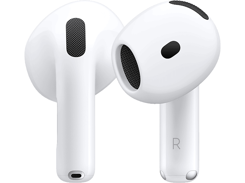 APPLE AirPods 4 (Aktive Geräuschunterdrückung), In-ear True Wireless Kopfhörer Bluetooth Weiss