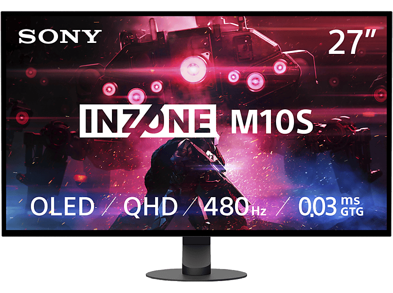 SONY INZONE M10S, 26.9 QHD OLED Gaming Monitor (0.03 ms Reaktionszeit, 480 Hz)