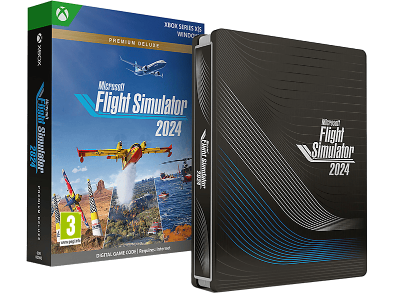 Flight Simulator 2024: Premium Deluxe - SteelBook Edition Xbox Series X S & Windows PC [Italienisch]
