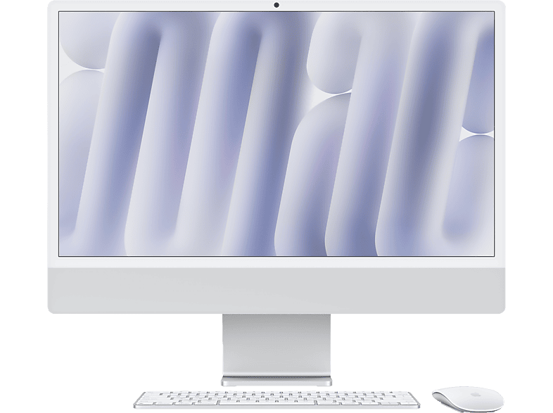 APPLE iMac (2024) M4, Nanotexturglas, All-in-One-PC, mit 24 Display, Apple M4 Prozessor, 16 GB RAM, 256 SSD, GPU, Silver macOS