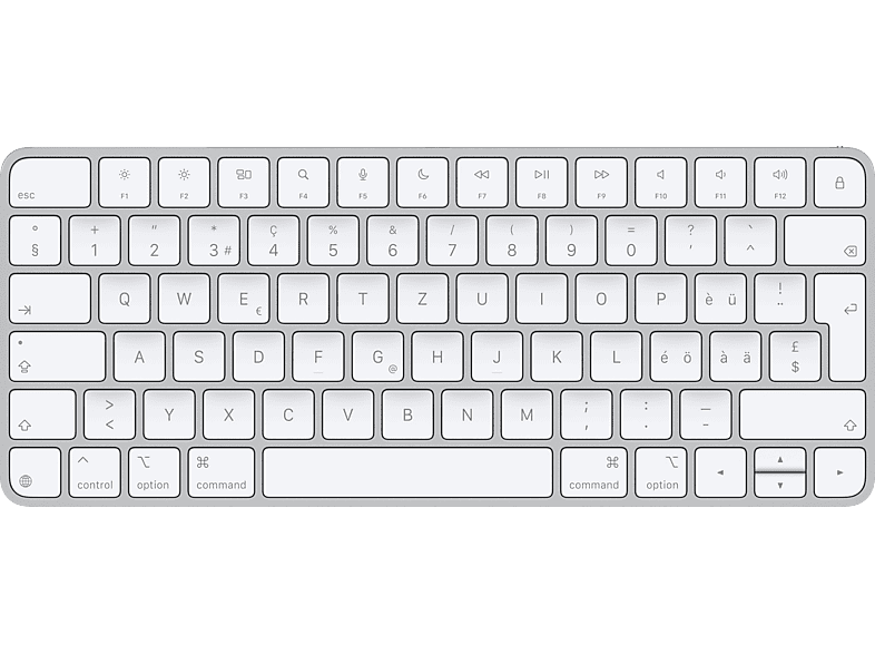 APPLE Magic Keyboard - Schweiz, Tastatur, Kabellos, Silber/Weiss