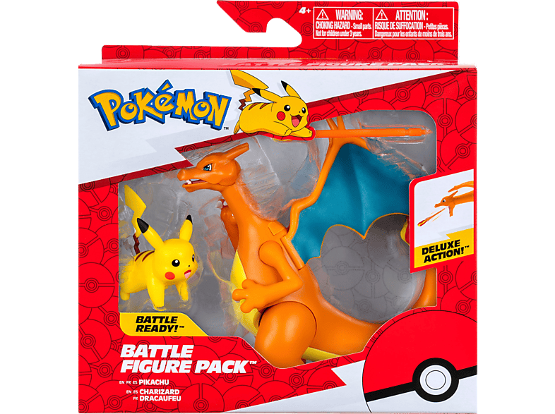 JAZWARES Pokémon Battle Figure Pack - Pikachu + Glurak (Pokémon) Spielfigurenset