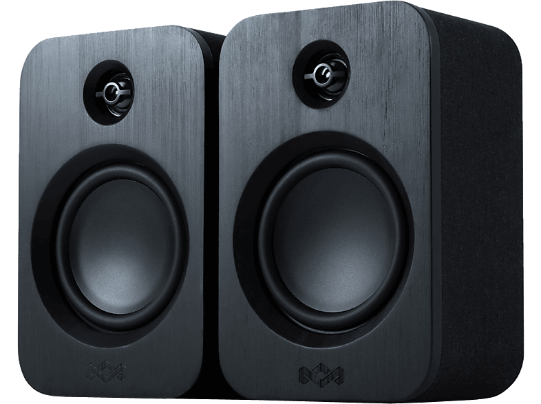 HOUSE OF MARLEY Get Together Duo Bluetooth-/Bücherregal-Lautsprecher, Schwarz