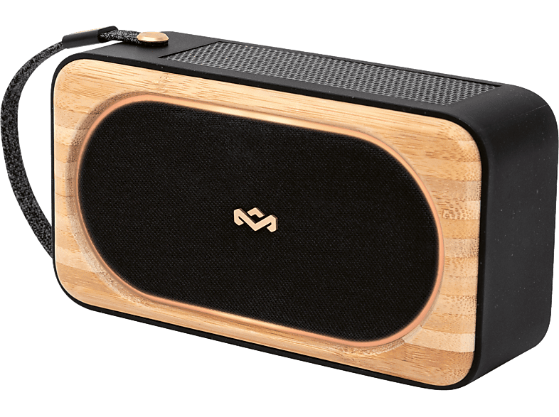HOUSE OF MARLEY Roots Solar Bluetooth-Lautsprecher, Schwarz/Braun, Wasserfest