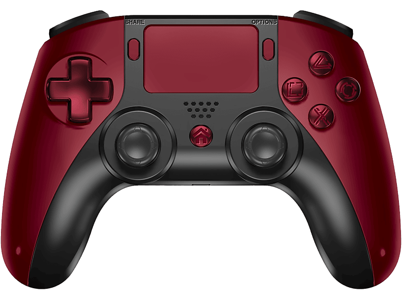 READY2GAMING PS4 PRO PAD X Wireless Controller Rot für PlayStation 4, PC