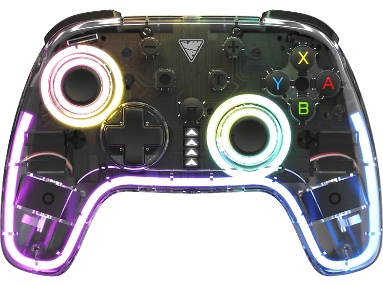 CLD/DRAGONSHOCK Orion Glow Wireless RGB Controller Transparent/Schwarz für Nintendo Switch, Switch OLED, PlayStation 3, PC, Android