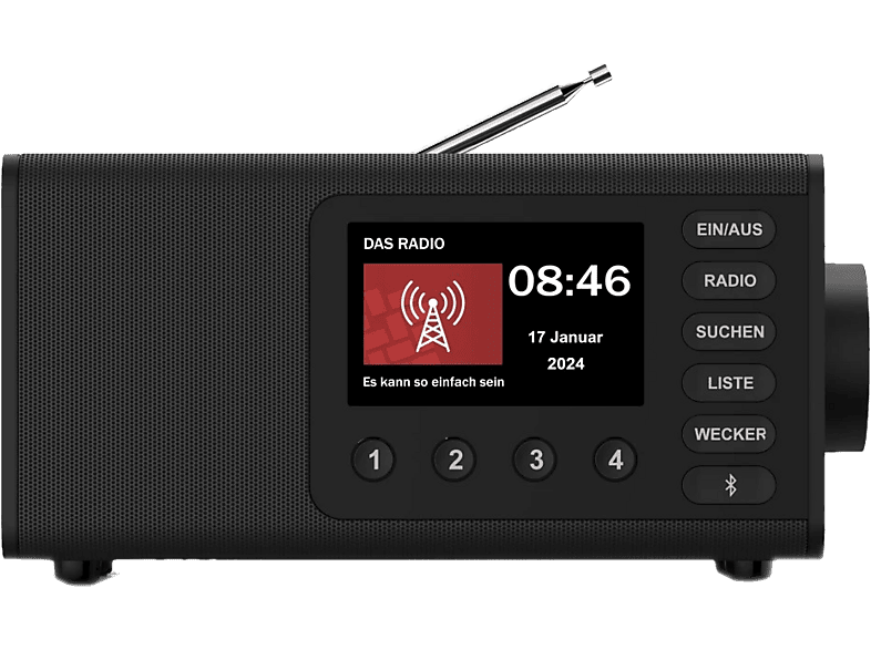 HAMA DR1001BT DAB-Radio, FM, DAB, DAB+, Bluetooth, Schwarz