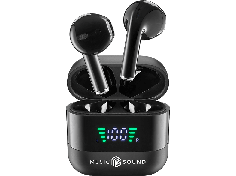 MUSIC SOUND Spark, In-ear True Wireless Kopfhörer Bluetooth Schwarz