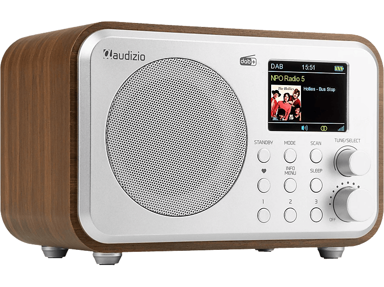 AUDIZIO Milan DAB+ Radio, FM, DAB+, Bluetooth, Dunkelbraun/Silber
